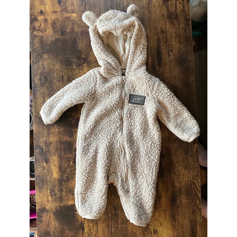 Eddie Bauer 0-3 Month Baby Hooded Sweater Onesie